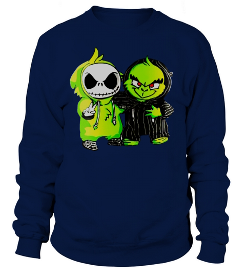 Christmas Grinch and Jack Skellington Sweatshirt Unisex