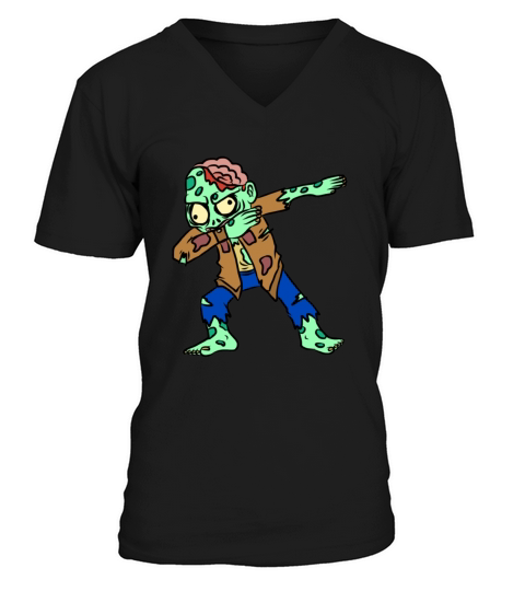 Dabbing Zombie T shirt Halloween Boys Kids Dab Fun Men's V-Neck T-shirt