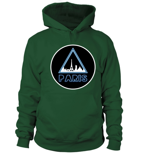 Paris Neon blue Men's Hoodie