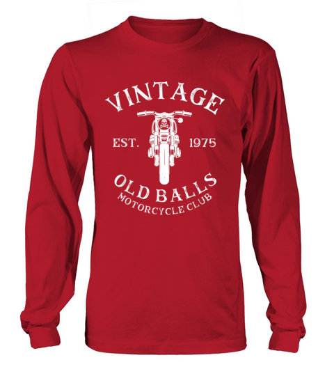 Mens Vintage 45th Birthday Est 1975 Old Balls Moto Women's Long Sleeve