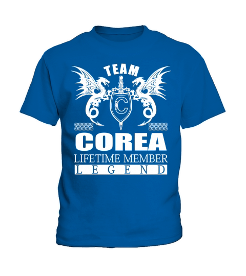 Team COREA Lifetime Member Legend Name Shirts Kids T-Shirt
