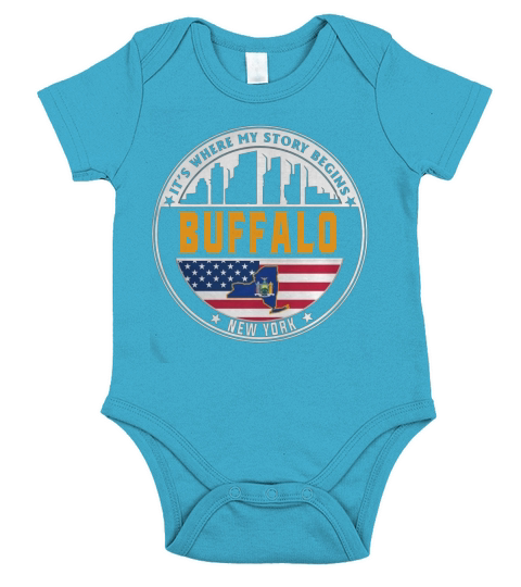 Buffalo - Its where my story begins Short Sleeve Baby One-Piece