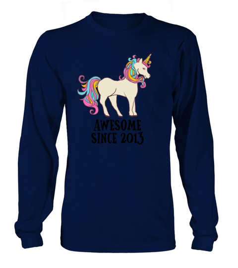 Awesome Since 2013 Unicorn Birthday Gift Women's Long Sleeve