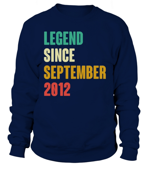 September 2012 10th Birthday 10 Years Old Bday Gi Sweatshirt Unisex