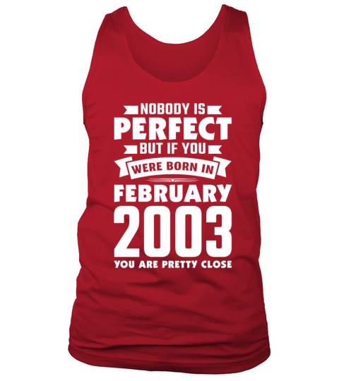 18th Birthday February Gift Vintage 2003 18 Years Men's Tank Top