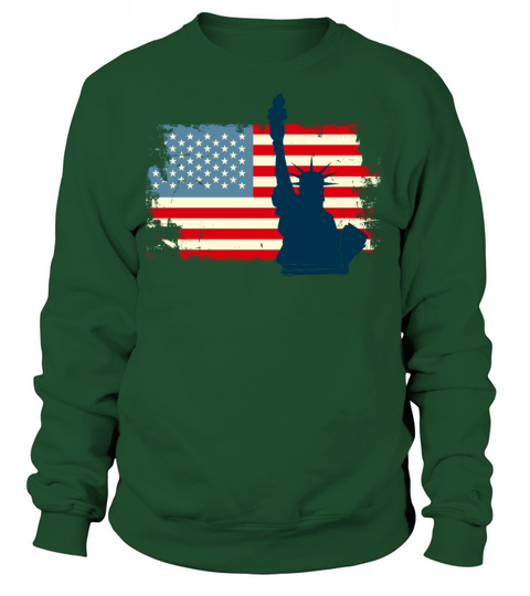 Liberty Statue USA Flag Women's Sweatshirt
