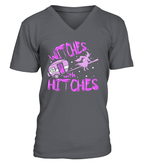 Witches with Hitches Funny Halloween Costume Men's V-Neck T-shirt