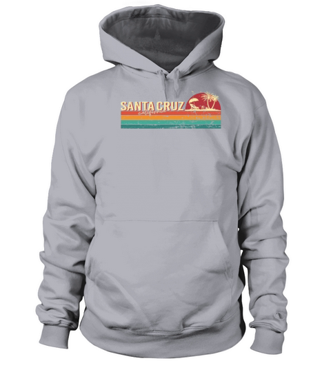 Santa Cruz California City ECG 70s 80s Vintage Men's Hoodie