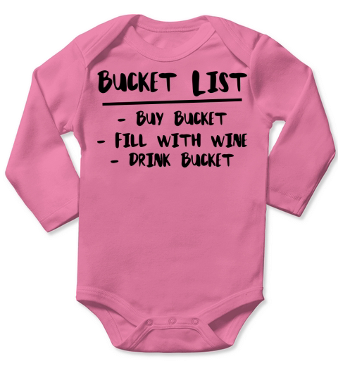 Bucket List Long Sleeve Baby One-Piece