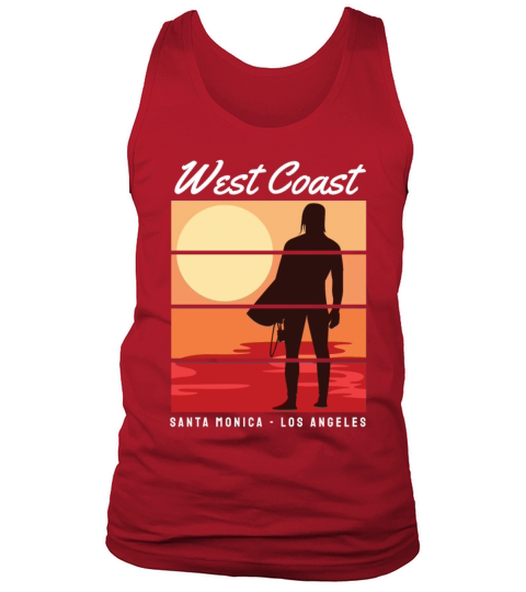 West Coast Santa Monica Los Angeles for surfing Men's Tank Top
