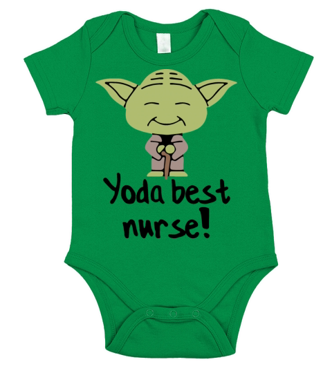 yoda best ainlals pig cartoon patient nurse Short Sleeve Baby One-Piece