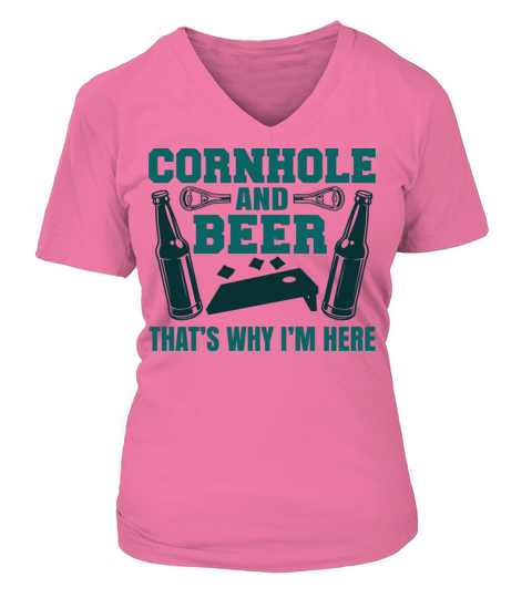 Cornhole and Beer Toss funny Cornhole Outfit hole Women's V-Neck T-shirt