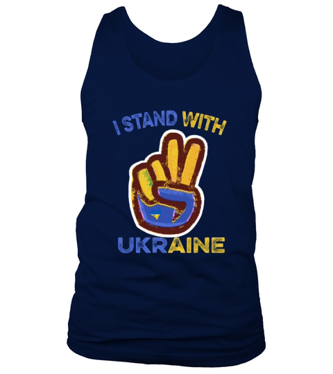 I Stand with Ukraine Ukrainian flag supporting Ukr Tank Top Unisex