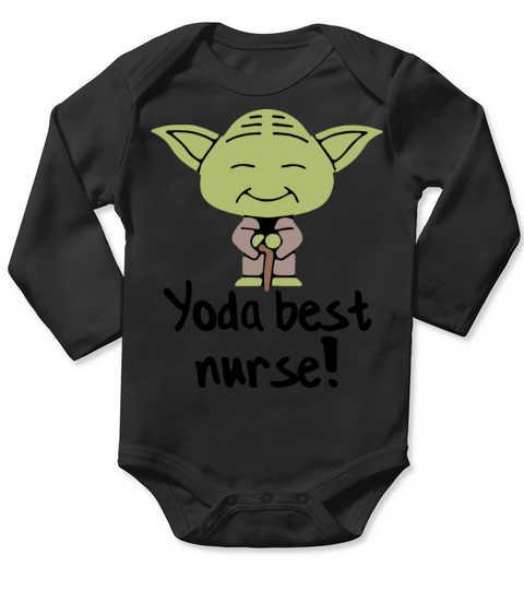 yoda best ainlals pig cartoon patient nurse Long Sleeve Baby One-Piece