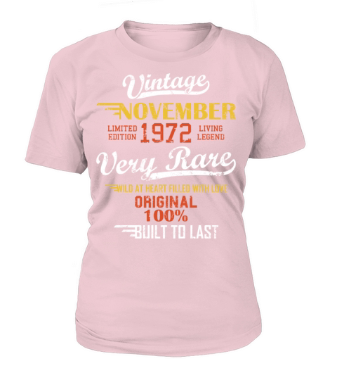 November 1972 49 Year Old 49th Birthday Vintage Bo Women's T-Shirt