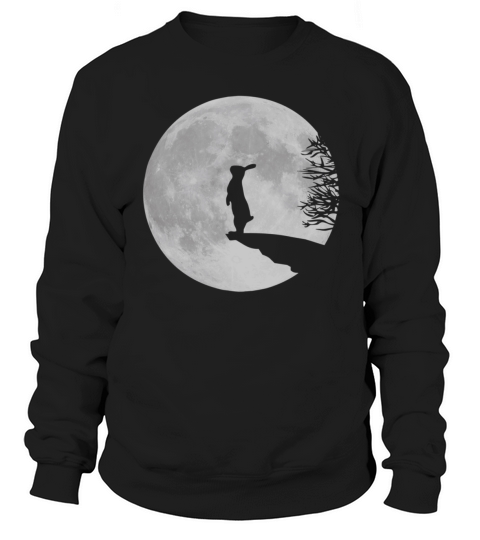 werewolf bunny bunnies rabbit hare moon fullmoon Men's Sweatshirt