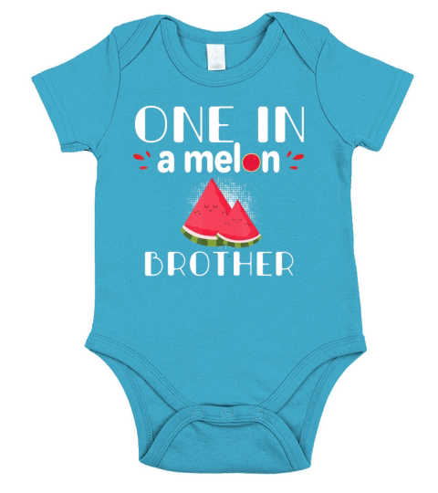 One In A Melon Brother Watermelon Family Matching Short Sleeve Baby One-Piece