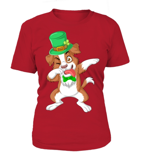 dabbing border collie st patricks day Women's T-Shirt