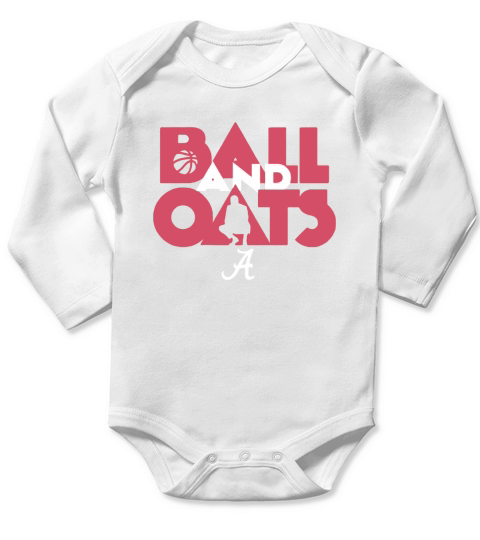 Ball & Oats Licensed by Alabama Basketball Shirt Long Sleeve Baby One-Piece