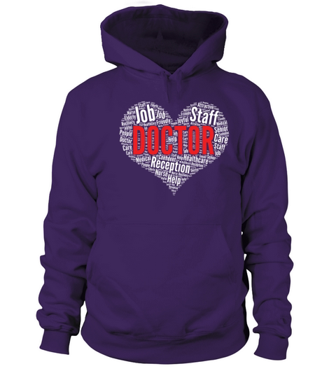 Doctor DR Job Heart Shape Word Cloud Design Women's Hoodie