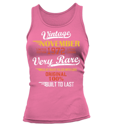 November 1972 49 Year Old 49th Birthday Vintage Bo Women's Tank Top