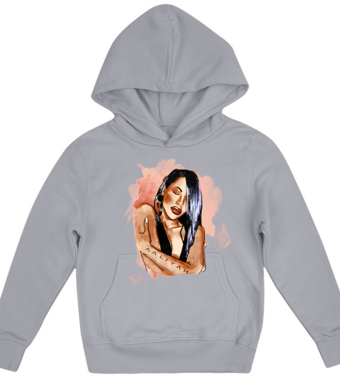Aaliyah Watercolor Art Kids Hoodie