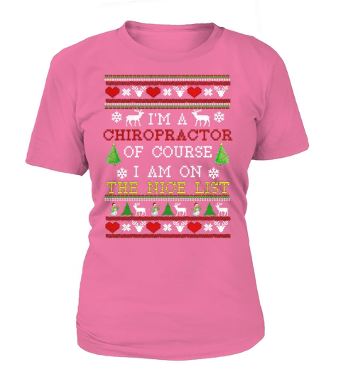 Gift For Chiropractor Ugly Christmas Sweater TShirt T-Shirt Woman