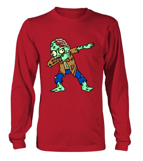 Dabbing Zombie T shirt Halloween Boys Kids Dab Fun Women's Long Sleeve