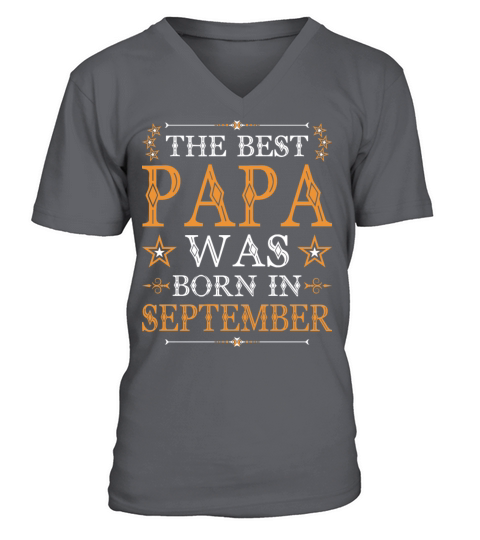 The Best Papa Was Born In Men's V-Neck T-shirt