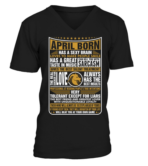 April Capricorn Born Men's V-Neck T-shirt