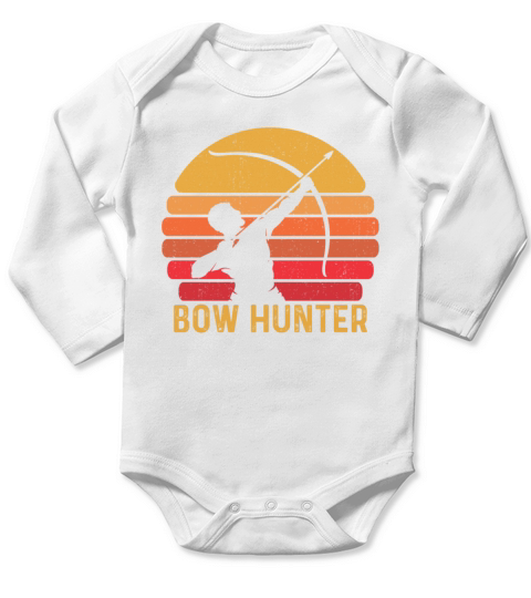 Retro Bow Hunting Archer Vintage Hunter Long Sleeve Baby One-Piece