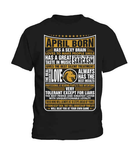 April Capricorn Born Kids T-Shirt