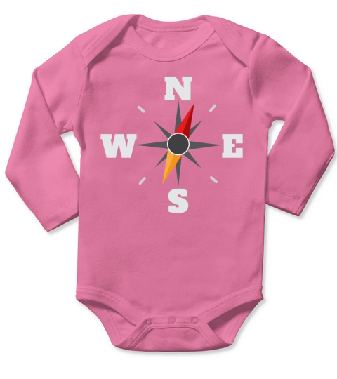 Arrow NESW Navigator Outdoor Gift Idea Long Sleeve Baby One-Piece
