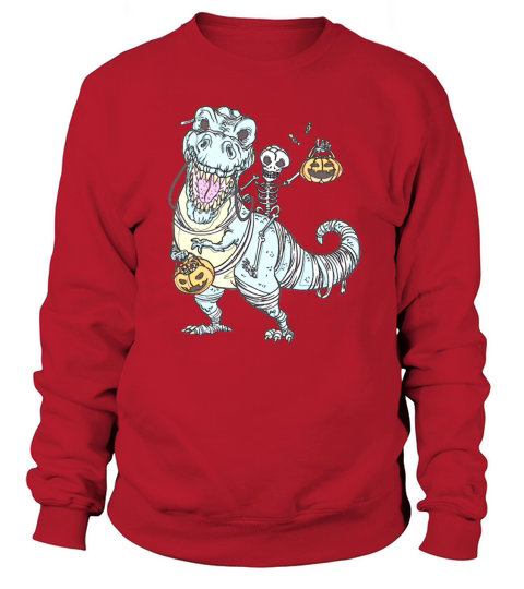 Halloween Dinosaur Trex Skull Gift demon Women's Sweatshirt