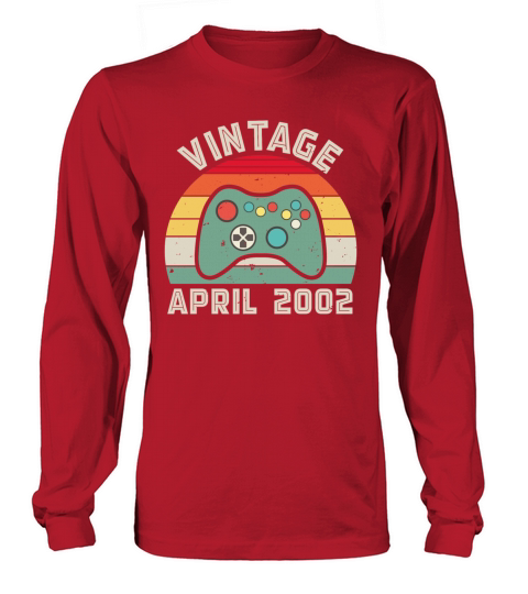 Vintage April 2002 birthday gamer gift Women's Long Sleeve
