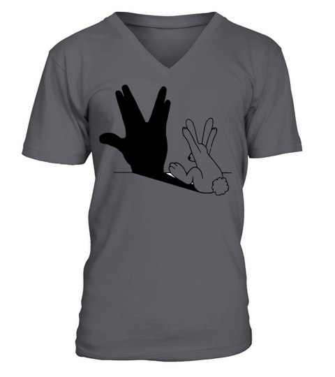 Rabbit Trek Hand Shadow Men's V-Neck T-shirt