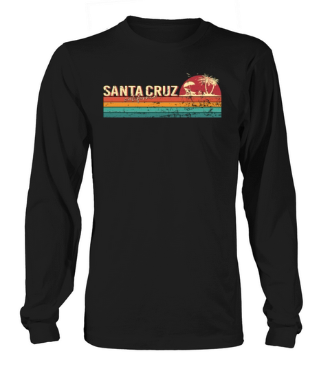 Santa Cruz California City ECG 70s 80s Vintage Men's Long Sleeve