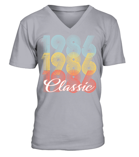 Classic Vintage 35th birthday Shirt Born In 1986 Men's V-Neck T-shirt