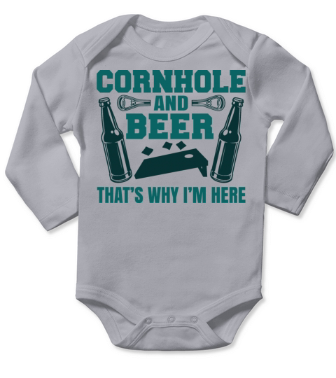 Cornhole and Beer Toss funny Cornhole Outfit hole Long Sleeve Baby One-Piece