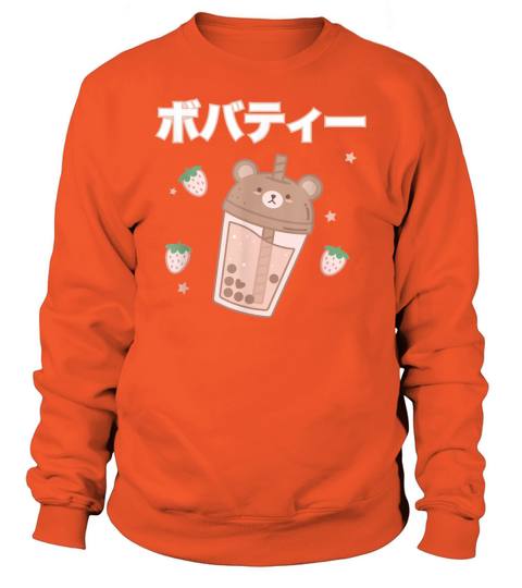 Bubble Milk Tea Boba Cute Bear Kawaii Aesthetic Women's Sweatshirt