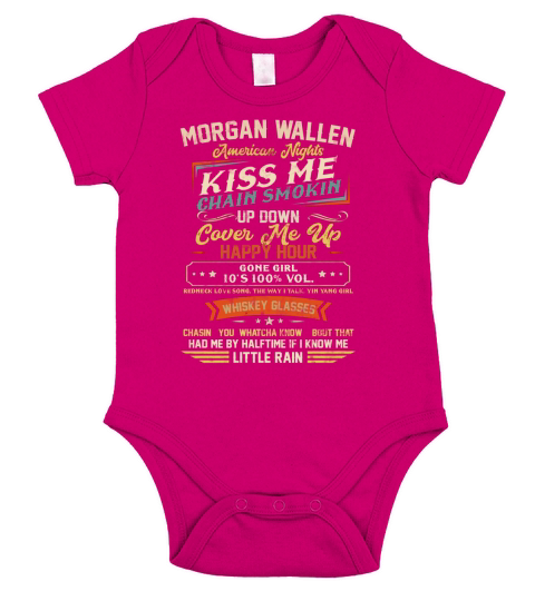 Morgan Wallen Songs Vintage Short Sleeve Baby One-Piece