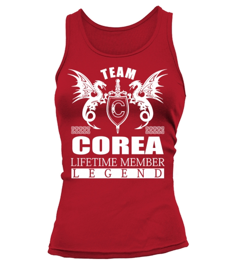 Team COREA Lifetime Member Legend Name Shirts Tank top Woman