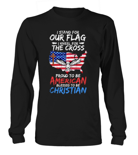 I Stand For our Flag I Kneel For The Cross Patriot Women's Long Sleeve