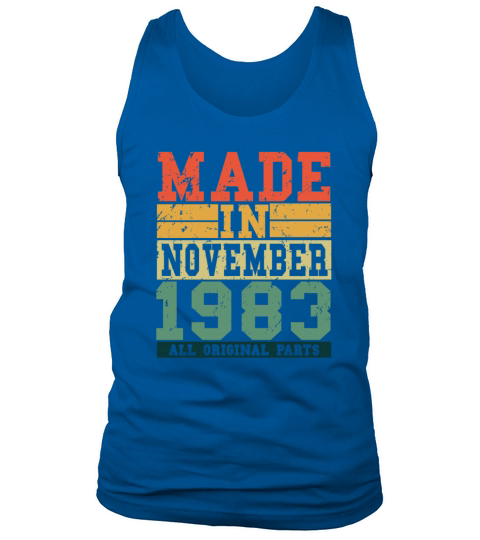 1983 Birthday November Vintage Saying Men's Tank Top
