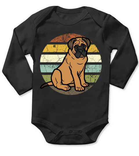 vintage bullmastiff dog lovers Long Sleeve Baby One-Piece