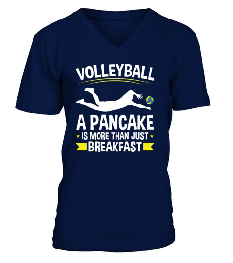 Volleyball Pancake More Than Just Breakfast Men's V-Neck T-shirt