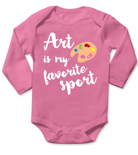 Art Is My Favorite Sport Long Sleeve Baby One-Piece