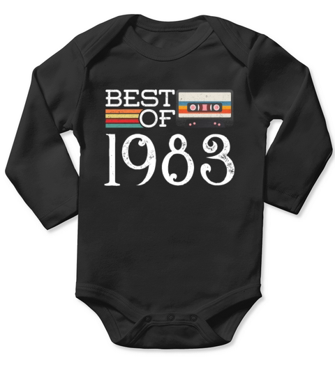 1983 Vintage 37 th Birthday Anniversary Gift Long Sleeve Baby One-Piece