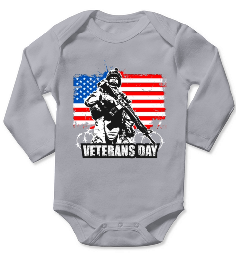 VETERANS DAY KNEEL FOR THE CROSS veteran Day Shirt Long Sleeve Baby One-Piece