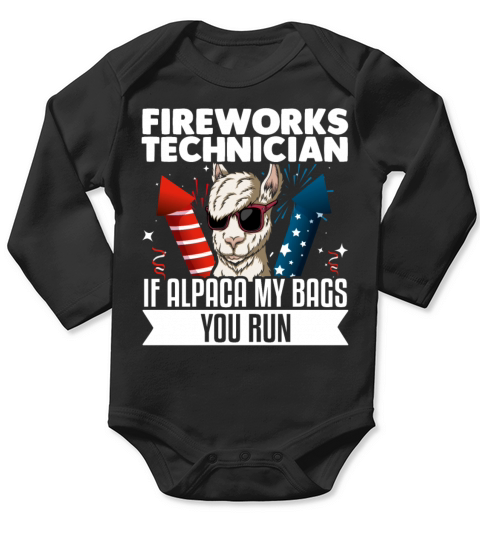 4th July Fireworks Technician If Long Sleeve Baby One-Piece